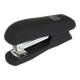 Степлер пластиковый, RUBBER TOUCH, 20 л., (скобы №24; 26), 127х54х33 мм, черный - изображение 1