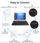 Бездротова акумуляторна клавіатура Bluetooth Magic Keyboard для ПК, телефону, ноутбука, планшета iPad Air/Pro 9.7"/10.2"/10.5"/10.9"/11"/12.9" (2017-2025р) Чорна - зображення 3