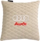 Подушка EVAtech 30 х 30 см Audi Бежевая с бежевой нитью (SPSALMRIIV003) - изображение 1