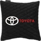 Подушка EVAtech 30 х 30 см Toyota Черная с черной нитью (SPSALMRBBV031) - изображение 1
