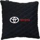 Подушка EVAtech 40 х 40 см Toyota Чорна з синьою ниткою (SPBALHRBLV031) - зображення 1