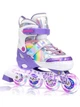 Роликовые коньки раздвижные Inline Skates PU свет размер 34-38 стелька 21-23,5 см Violet (61203-М) - изображение 10
