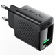 Зарядний пристрій з кабелем USB/Type-C 1 м Acefast A90 18 W 2 А 9 V чорний - зображення 2