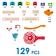 Конструктор-лабиринт Hape Marble Run Трюки и повороты 129 эл. (E1100) - изображение 5