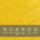 Самоклеющаяся декоративная 3Д панель имитация кирпича 700x770x3мм Желтый - изображение 5