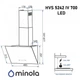 Витяжка декоративна похила Minola HVS 5242 IV 700 LED - изображение 14