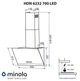 Витяжка декоративна похила Minola HDN 6232 WH/INOX 700 LED - изображение 13
