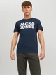 Футболка хлопковая длинная мужская Jack & Jones 12151955 L Темно-синяя (5714487088233) - изображение 1