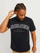 Футболка хлопковая длинная мужская Jack & Jones 12258871 5XL Черная (5715603703320) - изображение 4