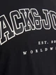 Футболка хлопковая длинная мужская Jack & Jones 12258871 5XL Черная (5715603703320) - изображение 6