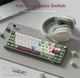 Клавіатура Royal Kludge R65 Біло-Зелена формату 65%, Chartreuse Switch - зображення 5