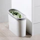 Мусорное ведро узкое без крышки MVM BIN-08 10L WHITE - изображение 4