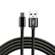 Кабель USB to USB-C everActive CBB-2CB 2m, USB 2.0, PD 3A 60W, черный в оплетке - изображение 1
