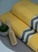 Набор махровых полотенец с зигзагами Osborn Textile 50х90 70х140 см Желтый 500 г\м2 - изображение 5