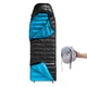 Спальник з натуральним пухом Naturehike CW400 NH18C400-D, p-р L, чорно-блакитний - зображення 3