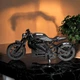Металлический конструктор Мотоцикл 3D Harley-Davidson 12,8х6,2х4,3 см, конструктор декоративный с лазерной вырезкой - изображение 2