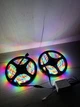 Світлодіодна стрічка 10 метрів (5м + 5м) з пультом RGB 2835 LED 12В + блок від мережі 220В на стелю, для кімнати - зображення 5