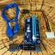 Райзер для видеокарты Riser PCI-Ex x1 to x16 Molex Sata ver.006S кабель 0.6м - изображение 1