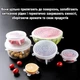 Силіконові кришки для зберігання продуктів для посуду набір 6шт, багаторазові, сині, що розтягуються, R9288 - зображення 7