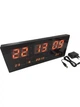 Часы настенные электронные LED Number Clock D3615 черные Black Red с красными цыфрами - изображение 1
