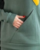 Патріотичне худі «З Україною в серці» з кишенею на блискавці RiMari 42 Оливковий (rm17774) - зображення 6