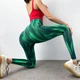 Спортивні жіночі легінси Wave з ефектом пуш-ап для фітнесу та йоги V-пояс XS-S Зелений неон (4974S) - зображення 8