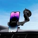 Автомобільний тримач для телефону Baseus UltraControl Pro Series Clamp-Type Car Holder Set для кріплення на панель/торпедо/лобове скло/дефлектор (C40351600113-00) Black - зображення 2