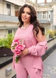 Легкий костюм свободного кроя 6022501 Пудровый 54-56 - изображение 2
