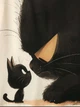 Футболка NEW SUMMER стильная With Funny Cartoon Cat Print, молочный, XL - изображение 3