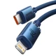 Кабель для iPhone на 2м. Type-C to Lightning Crystal Shine Series 20W Blue, Baseus для зарядки и передачи данных (CAJY000303) - изображение 4