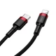 Кабель для Iphone 1м Type to Lighting Cafule Cable PD 18W red/black, Baseus для зарядки та синхронізації пристроїв (CATLKLF-91) - зображення 5