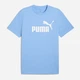 Футболка хлопковая длинная мужская Puma Ess No. 1 Logo Heather Tee (S) 68255157 S Team Light Blue с принтом (4067983317675) - изображение 5