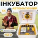 Автоматичний інкубатор для курячих яєць Теплуша Грін ІБ-88 12/50 ТАВ ТЕНовий з живленням 2в1 12В від акумулятора та 220В з вбудованим вологоміром - зображення 1