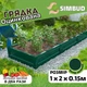 Грядка металева зелена SIMBUD 1мx2мx0.15м для дачи та огороду - зображення 1