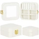 Скринька для прикрас Casegrace SP-01194 White ювелірних виробів портативна з дзеркалом на клямці - зображення 2