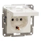 Розетка Schneider Electric Asfora с крышкой с заземлением без рамки кремовая EPH3170123 - изображение 1