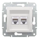 Компьютерная розетка Schneider Electric Asfora RJ45 кат. 6 UTP без рамки двойная белая EPH4870121 - изображение 8