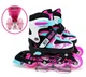 Роликовые коньки раздвижные Best Roller PU свет размер 29-33 стелька 18-20,5 см Pink/Black (27405-S) - изображение 2