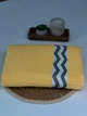 Махровое полотенце с зигзагами Osborn Textile 50х90 см Желтый 500 г\м2 - изображение 1