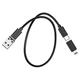 Кабель HOCO U114 + кейс з перехідниками Type-C к Type-C та перетворювачі Micro-USB к Type-C/Type-C к Lightning/USB к Type-C Black - зображення 7