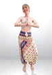 Штаны Алладины (Афгани) с мотней Paisley RAO WEAR унисекс OneSize терракот/индиго разноцветный - изображение 1