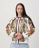 Вишиванка жіноча ESQ 5924 з квітковою вишивкою, біла блуза вишита квітами S - зображення 1