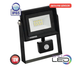 Чорний прожектор з датчиком руху Horoz Pars/S-10 SMD LED 10W 6400K IP65 800 Lm - зображення 1