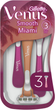 Одноразові станки для гоління (бритви) жіночі Venus Smooth Miami 3 шт (8700216756884) - зображення 1
