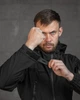 Тактический костюм софтшелл Bandit Black водонепроницаемый с манжетами на резинках и липучками под шевроны M - изображение 5
