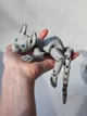 Кот Сфинкс 3D подвижная игрушка серый 30 см. - изображение 7