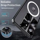 Чехол накладка Metal Glass Ring для Motorola Edge 50 с металлическим кольцом и дополнительной защитой на камеру black - изображение 5