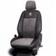 Комплект модельных чехлов AMI.AUTO аригона с алькантарой темно серые на Пежо 107 (Peugeot 107) 2005-2014 хэтчбек - изображение 1