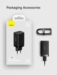 Зарядное устройство Baseus GaN5 Pro 65W (2C+U) PD3.0, QC4.0 + кабель Type-C to Type-C - изображение 2