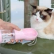 Пляшка-поїлка для тварин Semi Pets Feeder 255 мл + 200 мл 2 відділення, Pink з пакетами та лопаткою - зображення 5